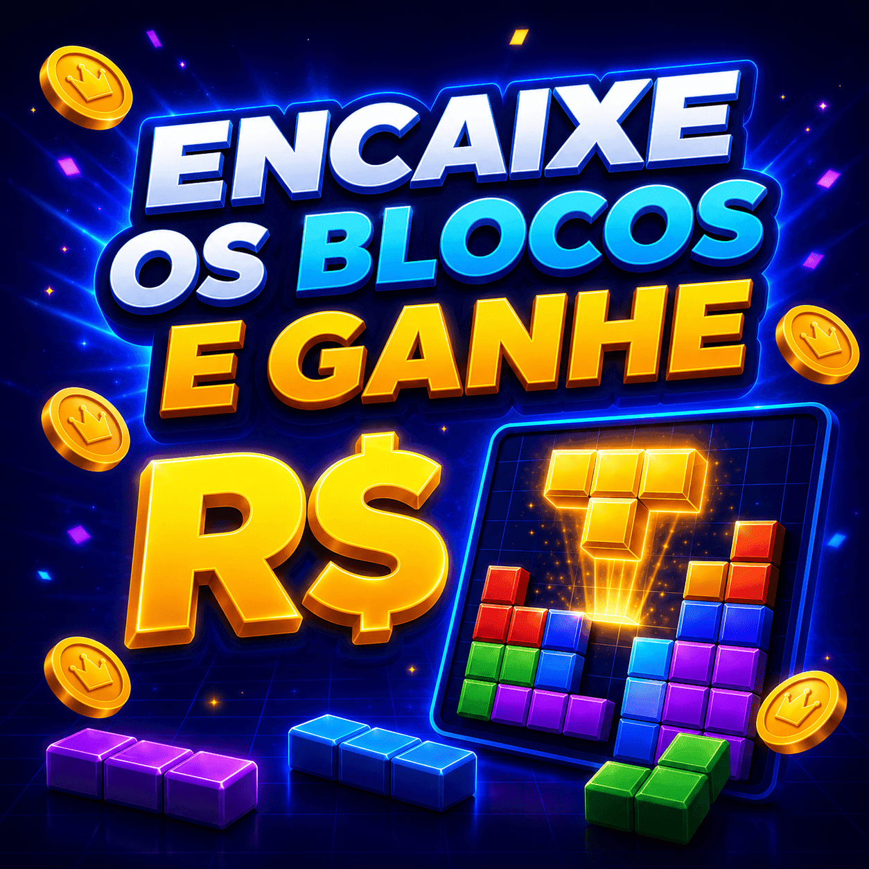 Encaixe os blocos e ganhe R$